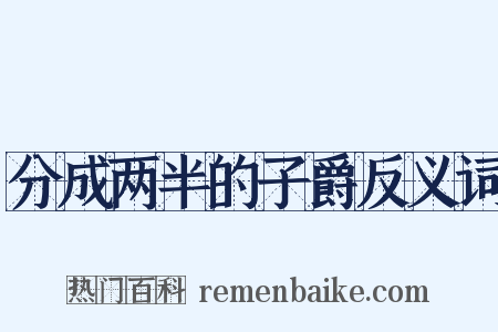 分成两半的子爵反义词是什么意思的图片